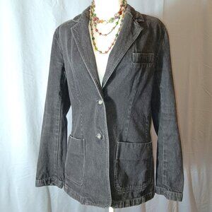 Covington Casual Black Denim Blazer